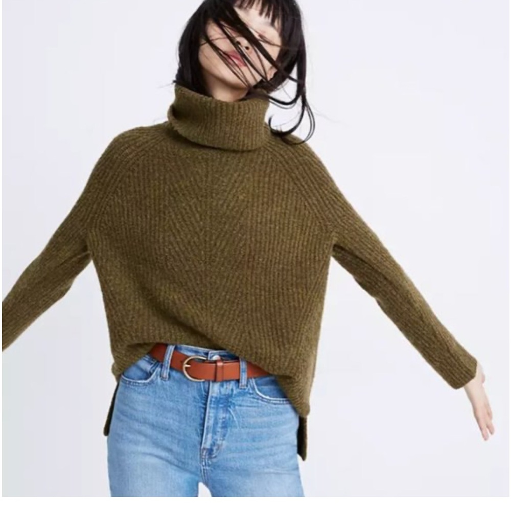 MADEWELL Cozy Yarn Olive Turtleneck